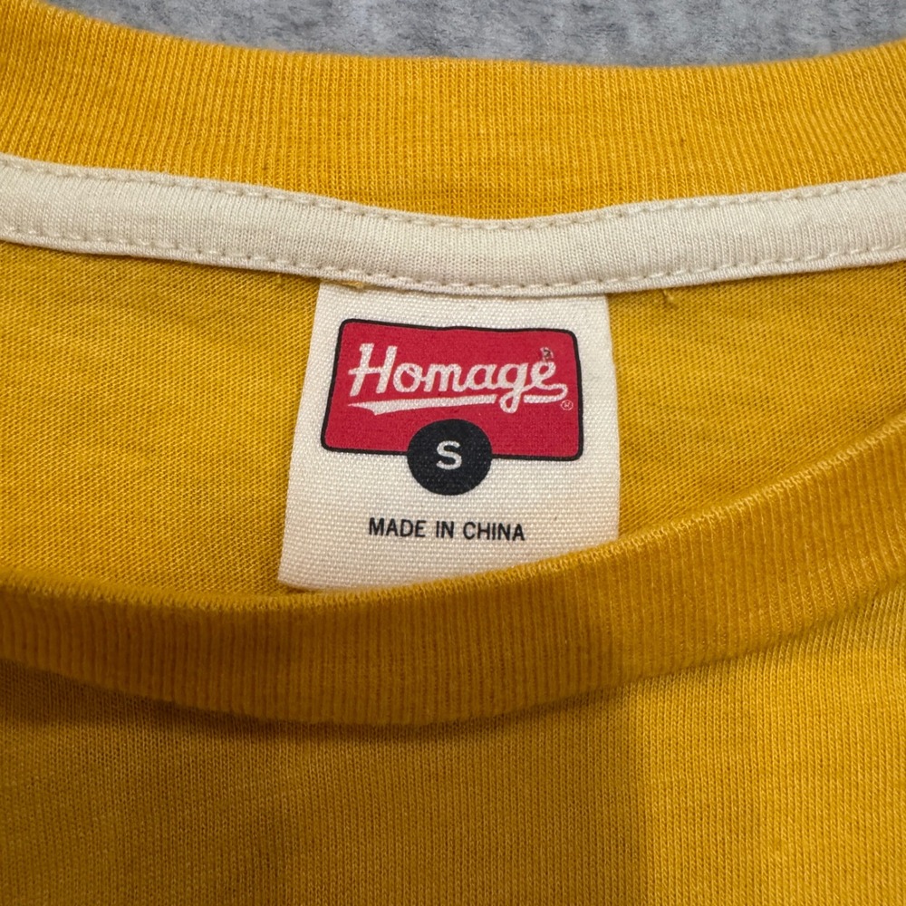 Homage Pittsburgh Steelers Smash Em Sandwich Graphic T-Shirt Gold Mens Small - Picture 3 of 7